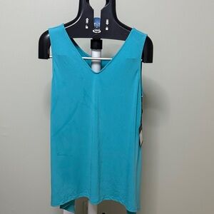 ALISHA D TRAVELWEAR Peacock Blue Sleeveless Women's Top